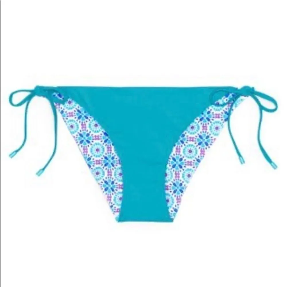 Lands’ End Sunrise Reversible tie bikini bottoms